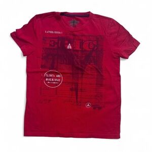 Epic Threads Boys Red "Detroit and Mackinac Railway" Graphic Tee M